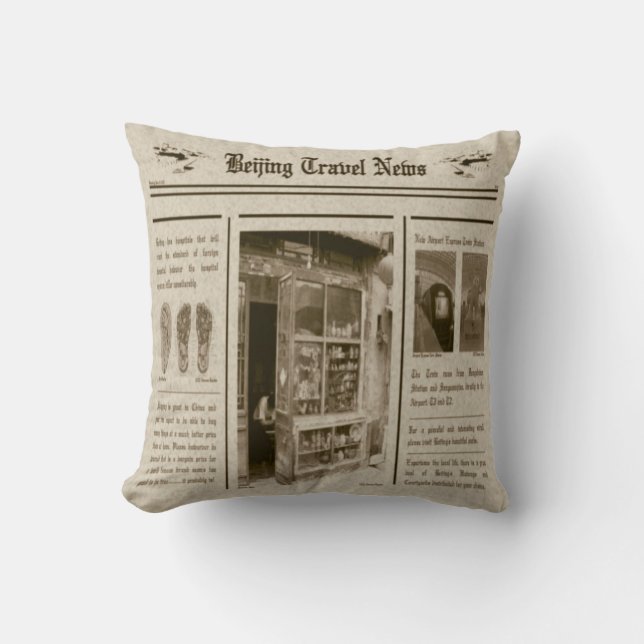 Cojín Decorativo Pillow del periódico (Anverso)