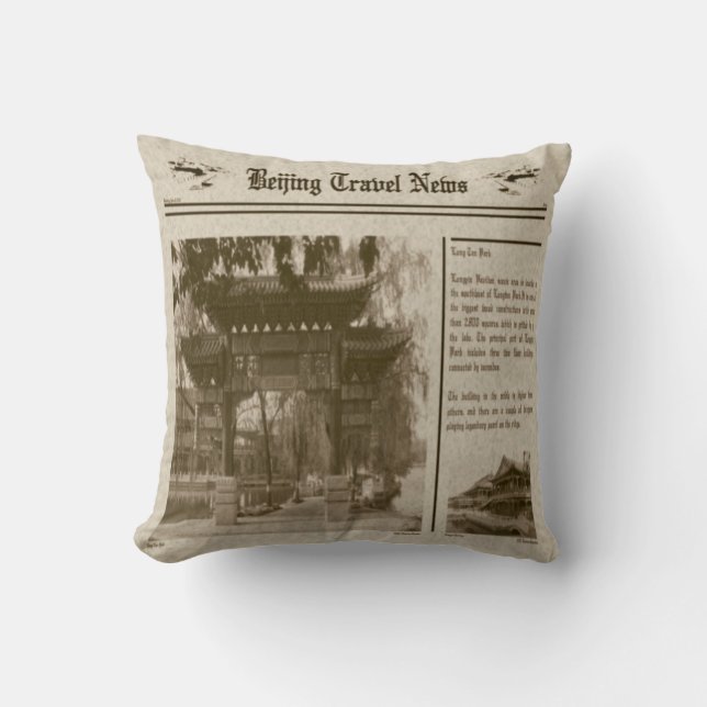 Cojín Decorativo Pillow del periódico (Anverso)