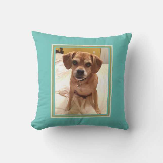 Cojín Decorativo Pillow del perro fotográfico mascota (Anverso)