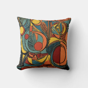 Cojín Decorativo Pillow del personalizable: Linocut inspirado en Pi