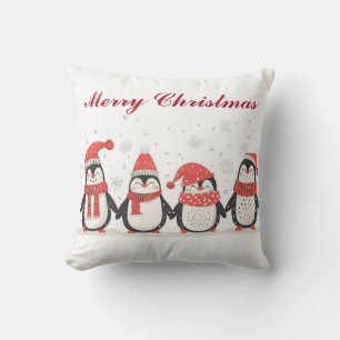 Cojín Decorativo Pillow del pingüino navidad   Decoración festiva