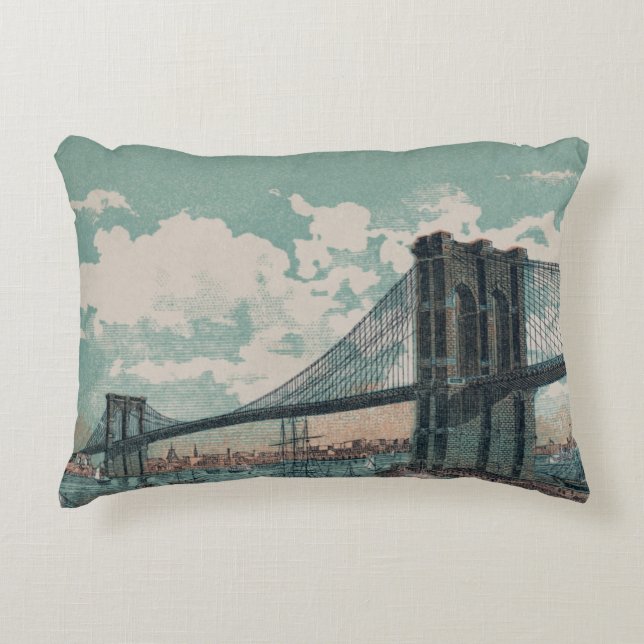 Cojín Decorativo Pillow del puente de Brooklyn (Anverso)