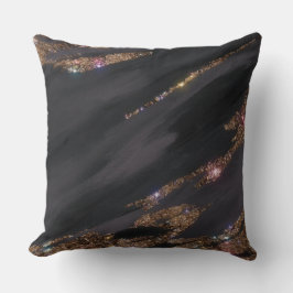 Cojín Decorativo Pillow del Purpurina negro