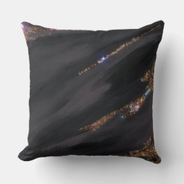 Cojín Decorativo Pillow del Purpurina negro