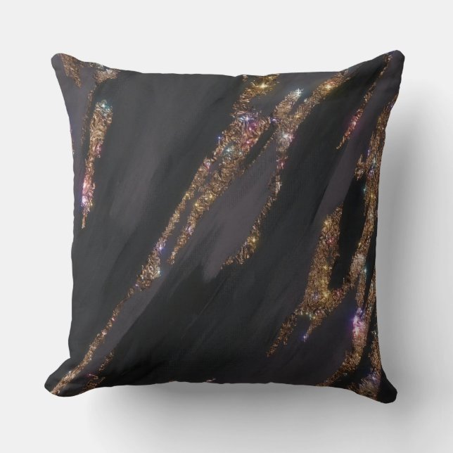 Cojín Decorativo Pillow del Purpurina negro (Anverso)