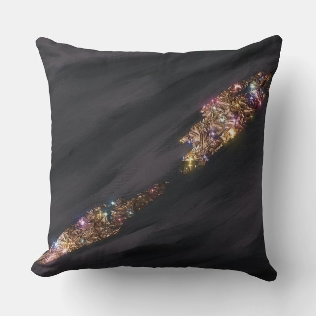 Cojín Decorativo Pillow del Purpurina negro (Anverso)