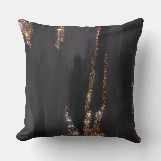 Cojín Decorativo Pillow del Purpurina negro (Anverso)