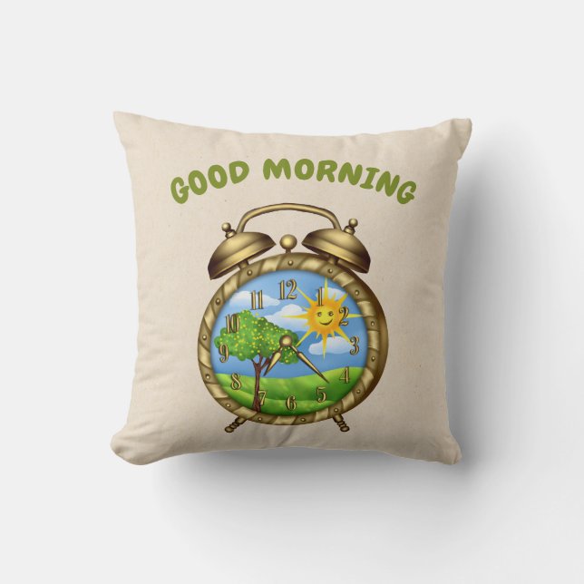 Cojín Decorativo Pillow del reloj de la cocina del campo (Anverso)