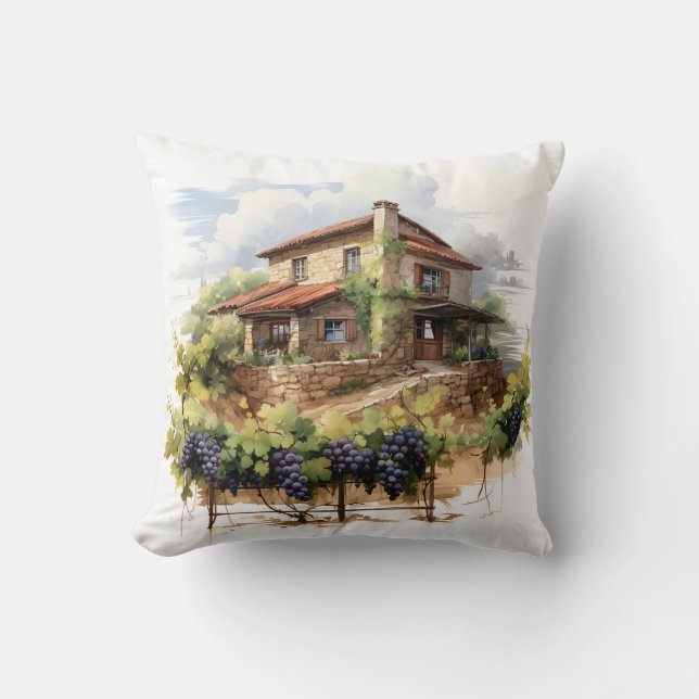 Cojín Decorativo Pillow del viñedo (Anverso)