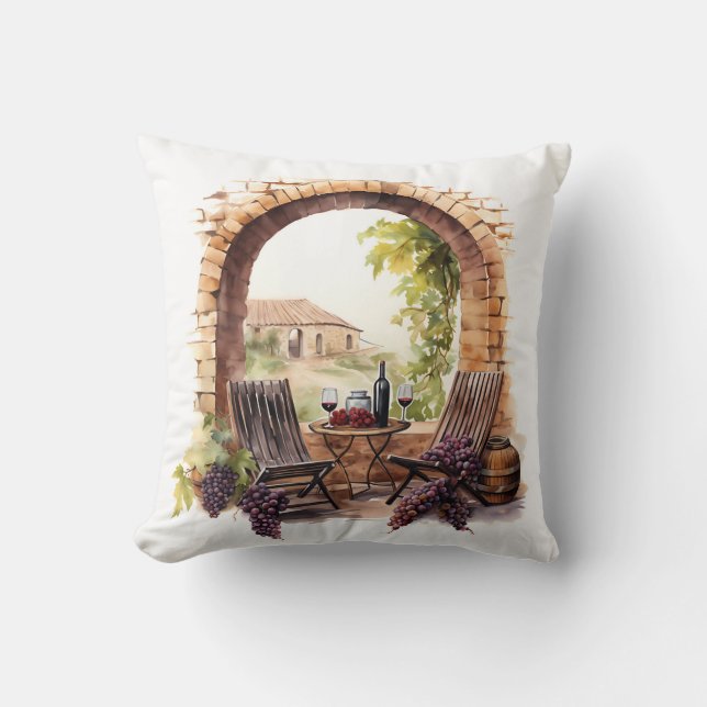 Cojín Decorativo Pillow del viñedo (Anverso)