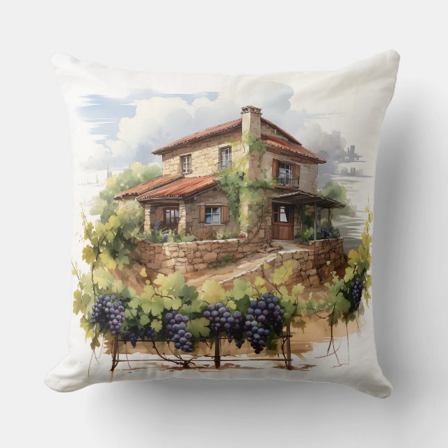 Cojín Decorativo Pillow del viñedo (Anverso)