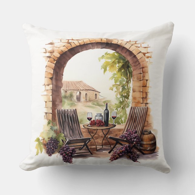 Cojín Decorativo Pillow del viñedo (Anverso)