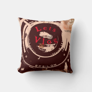 Cojín Decorativo Pillow del vlogger retro vintage