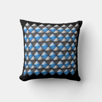 Cojín Decorativo Pillow - Diamantes 3-D azules y negros