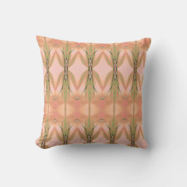 Cojín Decorativo Pillow Diseñador Con Rosa De Coral Y Verde