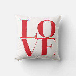 Cojín Decorativo Pillow El día de San Valentín de AMOR rojo y blanc