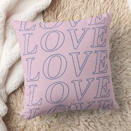 Cojín Decorativo Pillow, El día de San Valentín de la tipografía de