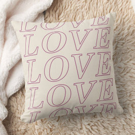 Cojín Decorativo Pillow, El día de San Valentín de la tipografía de