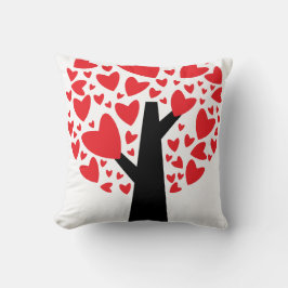 Cojín Decorativo Pillow El día de San Valentín del árbol del corazó