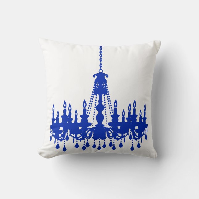 Cojín Decorativo Pillow, el diseñador de la lámpara azul real (Anverso)