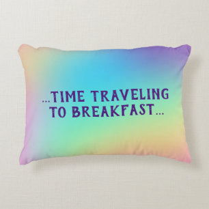 Cojín Decorativo Pillow "El Tiempo Viaja Al Desayuno"