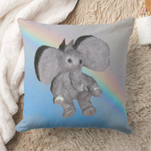 Cojín Decorativo Pillow - Elefante y Arcoiris