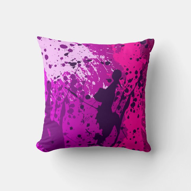 Cojín Decorativo Pillow en estilo moderno abstracto de pulverizació (Anverso)