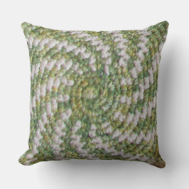 Cojín Decorativo Pillow - Espiral blanca y verde