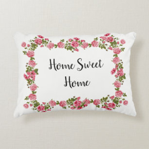 Cojín Decorativo Pillow estilo vintage de color rosado en casa dulc