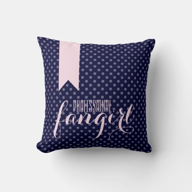 Cojín Decorativo Pillow Fangirl Profesional Pink & Navy Blue (Anverso)