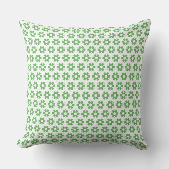 Cojín Decorativo Pillow - Floretas verdes (Anverso)