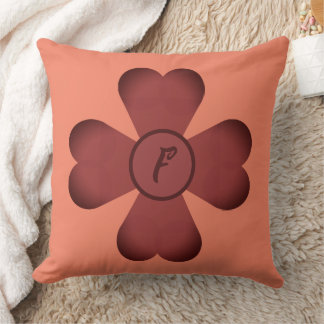 Cojín Decorativo Pillow - Forma de trébol con monograma