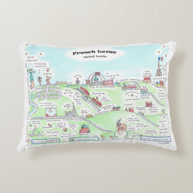 Cojín Decorativo Pillow francés Lover Saint Louis (Anverso)