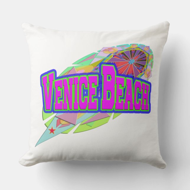 Cojín Decorativo Pillow Futuro de "Venice Beach" (Anverso)