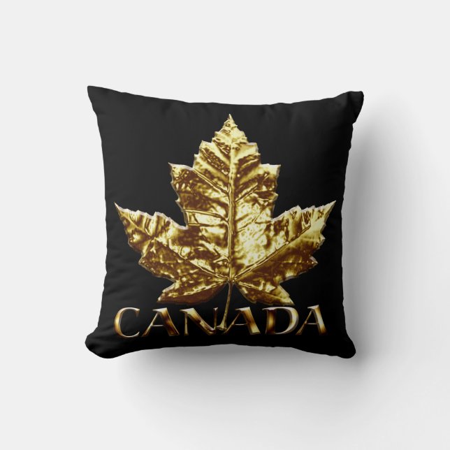 Cojín Decorativo Pillow Gold de Canadá equipo de recuerdo para Cana (Anverso)