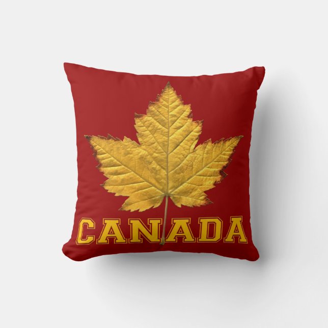 Cojín Decorativo Pillow Gold de Canadá equipo de recuerdo para Cana (Anverso)