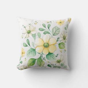 Cojín Decorativo Pillow, home decor, watercolor green and yellow