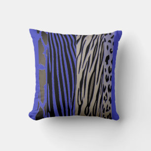Cojín Decorativo Pillow Impresión de animales negros y morados