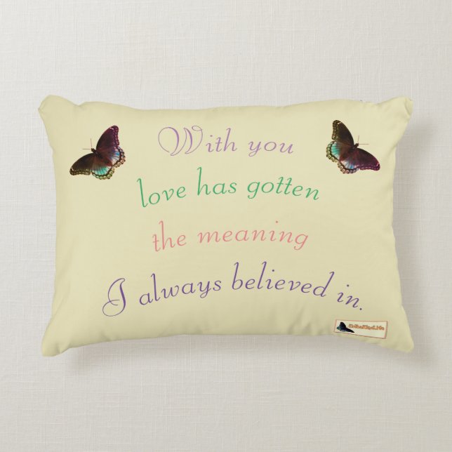 Cojín Decorativo Pillow inspirador - Amor (Anverso)