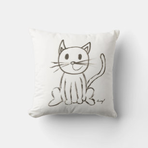 Cojín Decorativo Pillow kitty pintada - negro