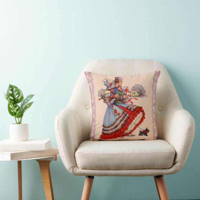 Cojín Decorativo Pillow, la vieja Navidad de compras de moda (Silla)