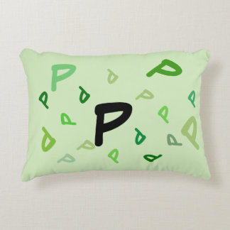 Cojín Decorativo Pillow - Letras despedazadas en verde