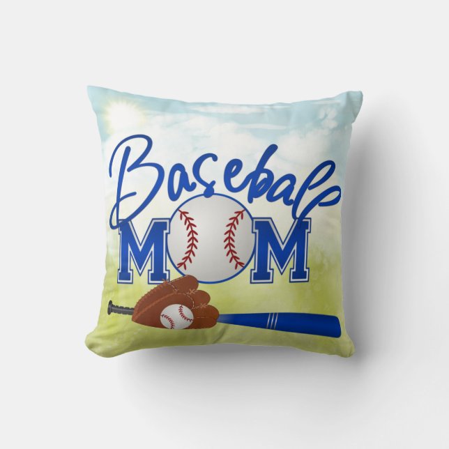 Cojín Decorativo Pillow, madre de béisbol (Anverso)