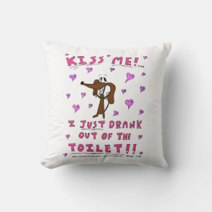 Cojín Decorativo Pillow Midge "KISS ME" - Negro