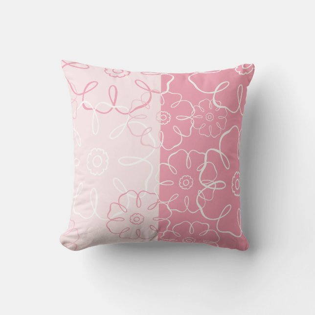 Cojín Decorativo Pillow MOJO Americano Floral Rosa (Anverso)
