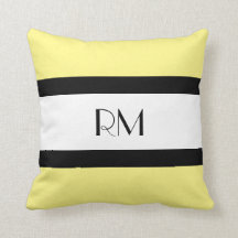 Pillow Monogramado amarillo blanco amarillo