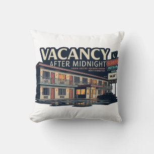 Cojín Decorativo Pillow Motel Retro Vacante Después de Medianoche
