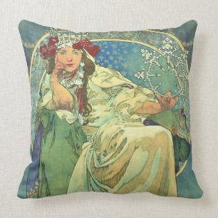 Cojín Decorativo Pillow Mucha Alfons Princezna Hyacinta 1911