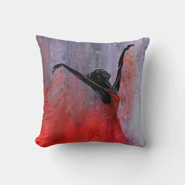 Cojín Decorativo Pillow, mujer bailarina (Anverso)