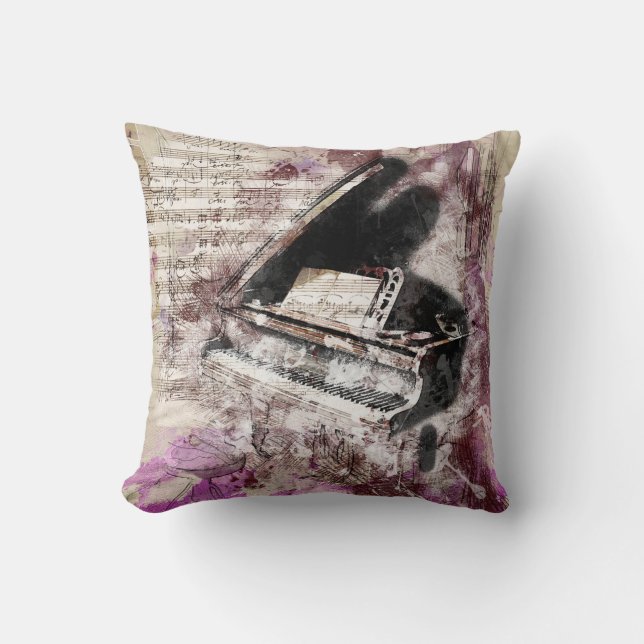 Cojín Decorativo Pillow musical angustiada (Anverso)